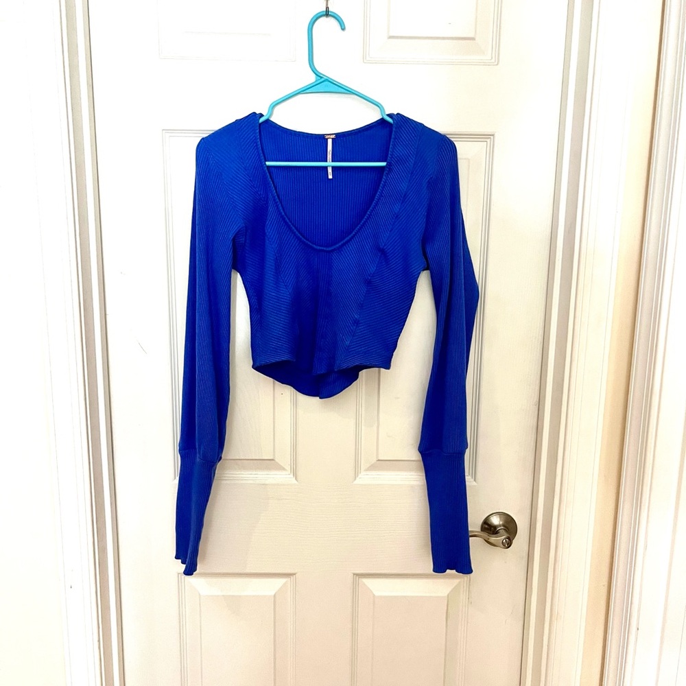 Free people blue blouse